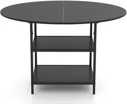 Promotions Valgomojo stalas 120x76 cm rudas juodas, metalas, su laikymo vieta