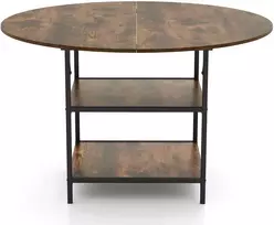 Promotions Valgomojo stalas, 120x76 cm, rudas, metalinis rėmas