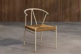 Venture Design Valgomojo kėdė Alfons 49x47 cm smėlio spalvos, ratanas
