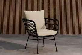 Venture Design Poilsio kėdė Isola juoda rotango