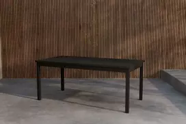 Venture Design Valgomojo stalas Kenya 90x180 cm juodas tikmedis