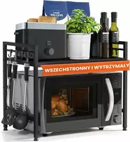 Heldenwunder Mikrobangų krosnelės pastatoma virtuvės lentyna, juoda