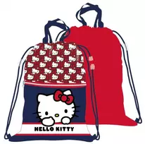 „Hello Kitty“ prabangus sportinis krepšys su raudonu kaspinu, 45 cm