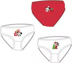 Disney Minnie Kalėdiniai vaikiški apatiniai, kelnaitės (3 vnt./pakuotė)