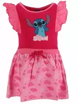 Disney Lilo ir Stitch rožinė vaikiška vasarinė suknelė 3-8 metų vaikams