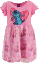 Disney Lilo ir Stitch Rožinė Leaf vaikiška vasarinė suknelė 2-6 metų vaikams