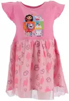 Gabby's Dollhouse Happiness vaikiška vasarinė suknelė 2-6 metų vaikams