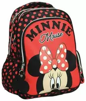 Disney Minnie mokyklinė kuprinė su raudonais taškeliais, 42 cm