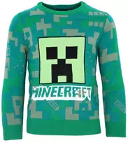 Minecraft Žalias vaikiškas megztinis 12 metų
