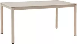 House Nordic Valgomojo stalas Alcudia 90x160x74 cm smėlio spalvos aliuminis