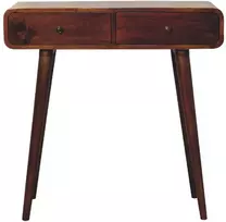 Artisan Furniture Lenktas Riešutmedžio konsolinis staliukas