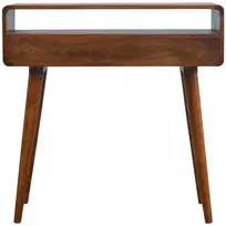 Artisan Furniture Lenktas Riešutmedžio konsolinis staliukas