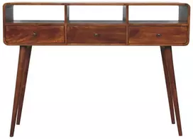 Artisan Furniture Lenktas Riešutmedžio konsolinis staliukas