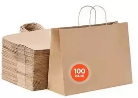 Vevor Popieriniai maišeliai su rankenomis, 100 vnt.
