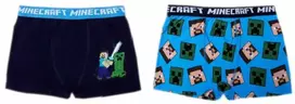 „Minecraft“ vaikiški boksininkų šortai, 2 vnt. pakuotėje, 12 metų