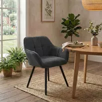 Mville Valgomojo kėdė „Vienna Cord“, juoda