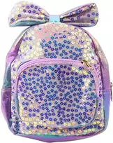 Vaikiška kuprinė su kaspinu ir blizgučiais, 22 cm, 2.8L, violetinė