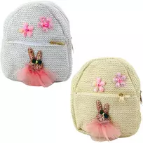 Vaikiška kuprinė su zuikio dekoracija, 20 cm, 2.5L (1 vnt.)