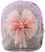 Vaikiška kuprinė su kaspinu ir zuikučiu, 21 cm, 2L, violetinė
