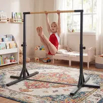 Promotions Gimnastikos skersinis, 195x121x85-145 cm, juodas, metalinis rėmas