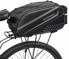 Wozinsky Bike Trunk Bag with Long Strap and Expandable Side Pockets - Juodas