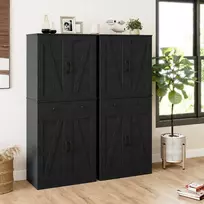Promotions Virtuvės spintelė, 77x39x183 cm, juoda, su saugykla