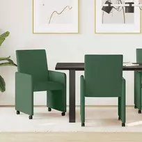 Valgomojo Kėdės su Ratukais 2 pcs Pilkai žalia 57 x 66 x 94 cm