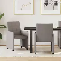 Valgomojo Kėdės su Ratukais 2 pcs Tortora 58 x 65 x 94 cm