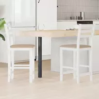 Valgomojo kėdės 2 pcs Balta 40 x 47,5 x 99,5 cm