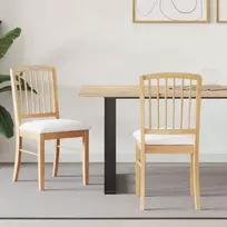 Valgomojo kėdės 2 pcs Natūrali 50 x 52,5 x 91 cm