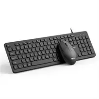 Klaviatūra ir pelė C-Tech C-TECH Klaviatūra KBM-105 su laidu komplektas combo su myszą USB CZ/SK