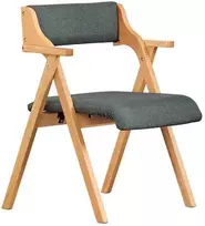 Sobuy Sulankstoma valgomojo kėdė 61,5x56x77,6 cm tamsiai pilka, mediena