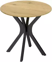 HOMCOM Valgomojo stalas, virtuvės apvalus stalas, modernaus dizaino, 78 cm x 78 cm x 75 cm, natūralios medienos