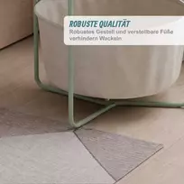 Relaxdays Apvalus šoninis staliukas ir krepšys