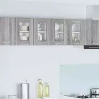 Pakabinama spintelė 2 pcs Pilkas Sonoma 60 x 31 x 40 cm