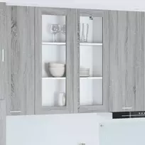 Pakabinama spintelė su saugykla Pilkas Sonoma 80 x 31 x 100 cm
