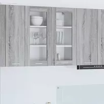 Pakabinama spintelė su saugykla Pilkas Sonoma 80 x 31 x 80 cm