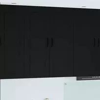 Sieninė spintelė PORTO Juoda 80 x 31 x 100 cm Apdirbta mediena