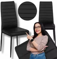 Apmušta kėdė NARIS juoda loft stiliaus virtuvei ir valgomajam