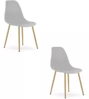 Valora Leobert WAT kėdė pilka / natūralios kojos x 2