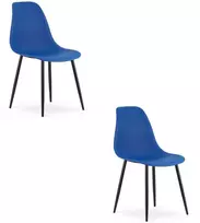 Valora Leobert WAT kėdė, mėlyna / juodos kojos x 2