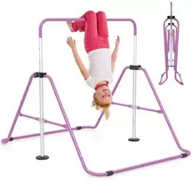 Promotions Gimnastikos skersinis, sulankstomas reguliuojamas horizontalus skersinis, 149x104x130 cm, violetinis, metalas