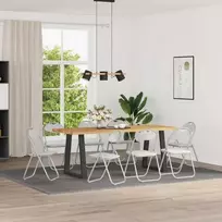 Sulankstoma kėdė 8 pcs Balta ir pilka 48 x 43,5 x 81 cm
