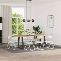 Sulankstoma kėdė 8 pcs Baltas 48 x 43,5 x 81 cm Dirbtinė oda