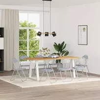 Sulankstoma kėdė 8 pcs Pilka 48 x 43,5 x 81 cm Dirbtinė oda