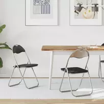 Sulankstoma kėdė 2 pcs Juoda ir pilka 48 x 43,5 x 81 cm