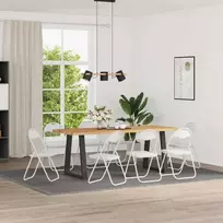 Sulankstoma kėdė 8 pcs Baltas 48 x 43,5 x 81 cm Dirbtinė oda