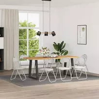 Sulankstoma kėdė 8 pcs Balta ir pilka 48 x 43,5 x 81 cm