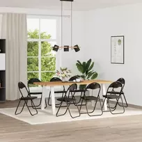 Sulankstoma kėdė 8 pcs Juodas 48 x 43,5 x 81 cm Dirbtinė oda