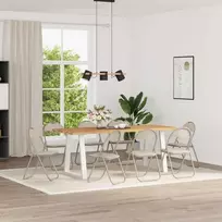 Sulankstoma kėdė 8 pcs Smėlio 48 x 43,5 x 81 cm Dirbtinė oda
